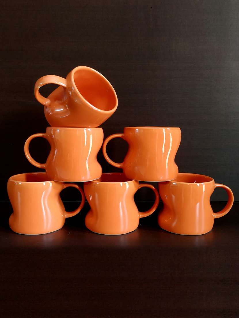Vibrant Set Of 6 Cups | Cup Set | Tea Cups | Set Of 6 Cups | Stoneware