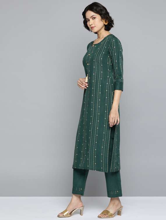 Buy online Printed Kurta Pant Set With Dupatta from ethnic wear for