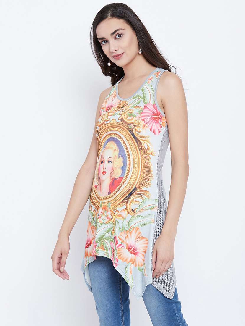 Women's Asymmetric Round Neck Top