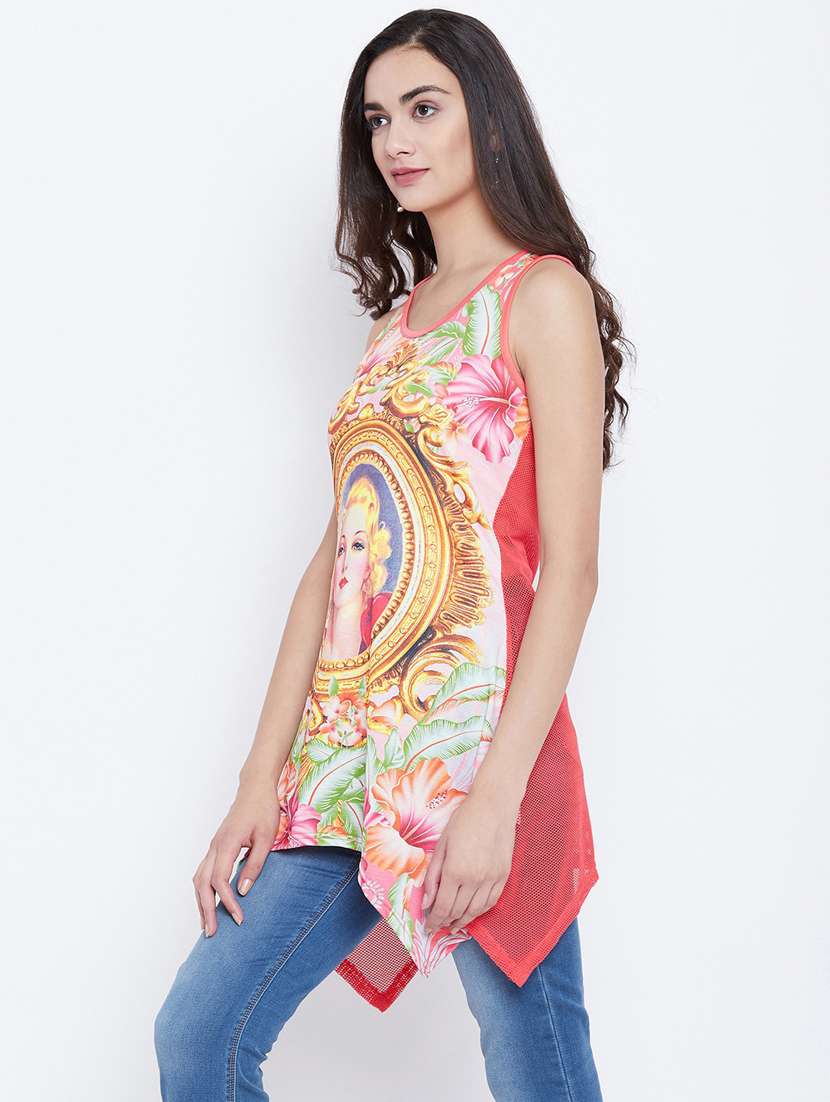 Women's Asymmetric Round Neck Top