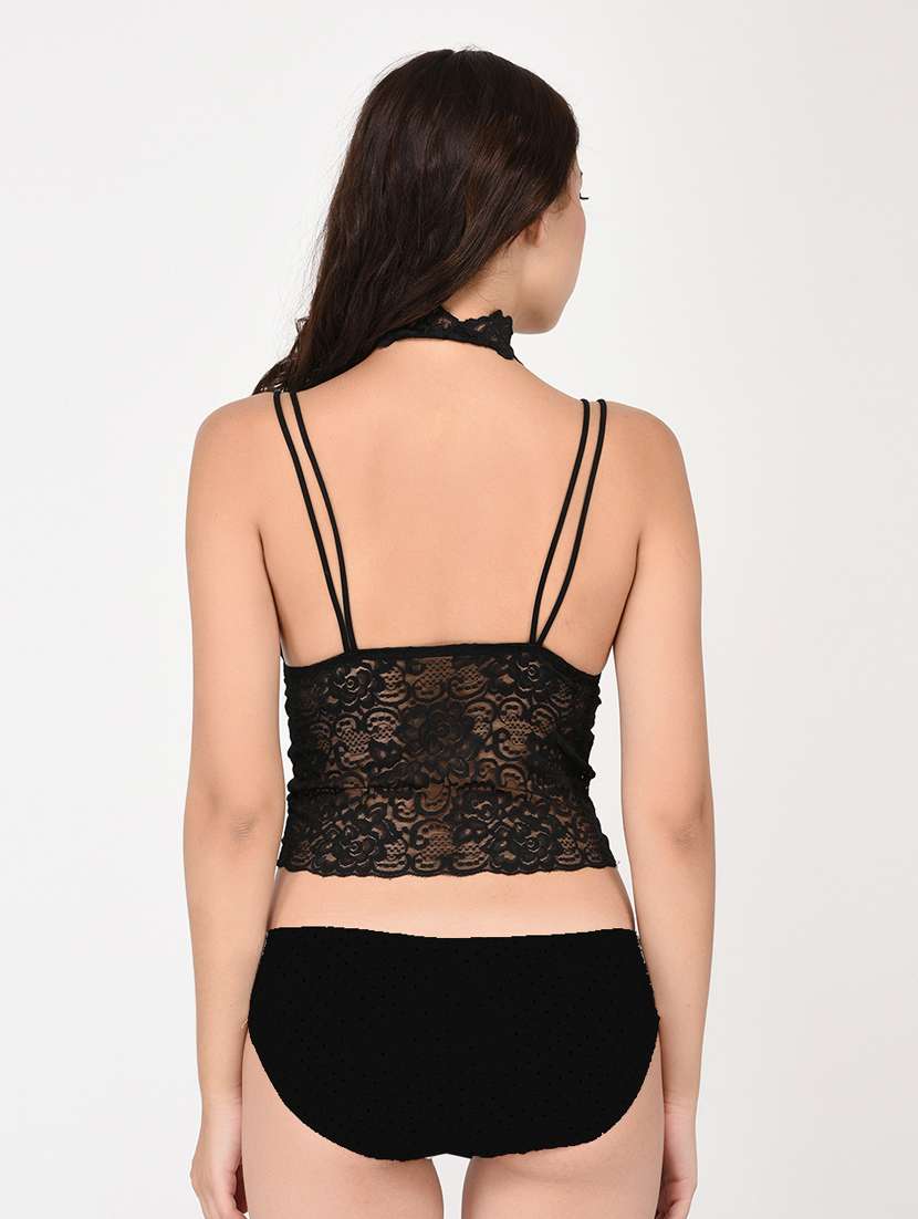 Buy online Black Lace Bras And Panty Set from lingerie for Women by Prettycat for ₹549 at 50