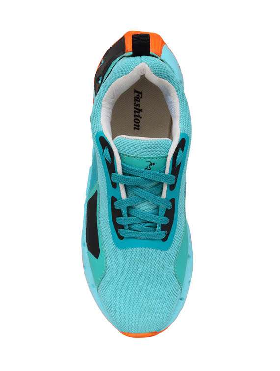 Buy online Blue Color Blocked Lace Up Sport Shoes from Footwear for Men