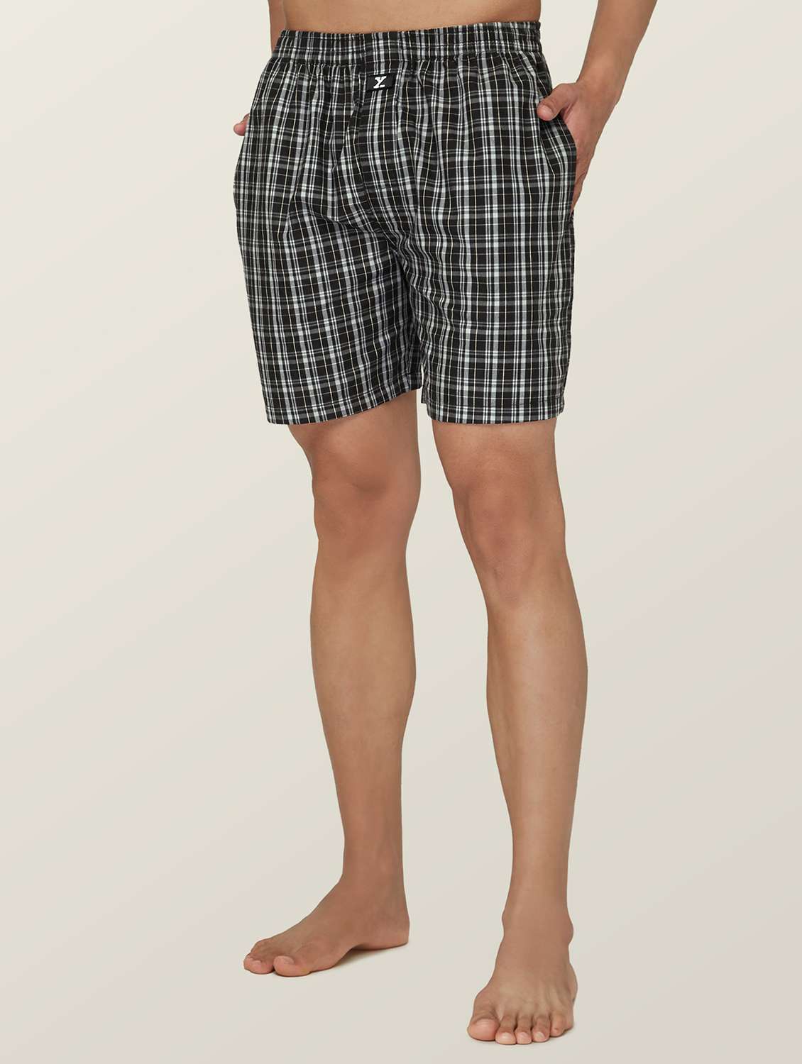 Pack Of 2 Checkered Cotton Boxer