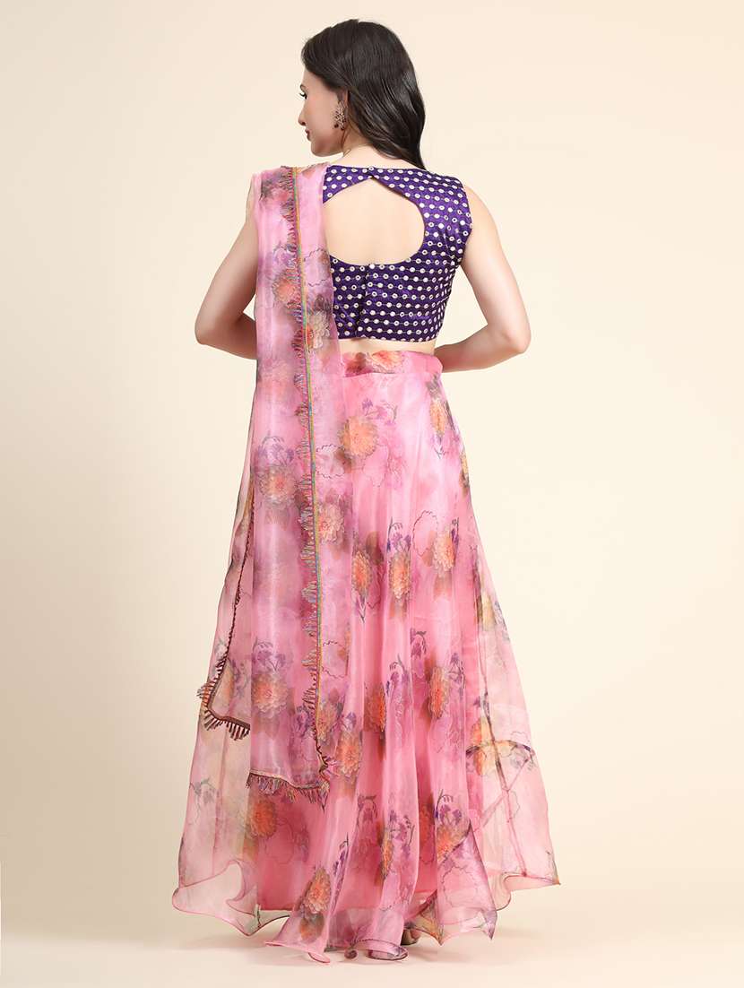 Floral Printed Lehenga Choli With Dupatta