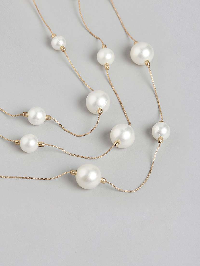 Blueberry Teagan Pearl Layerd Necklace