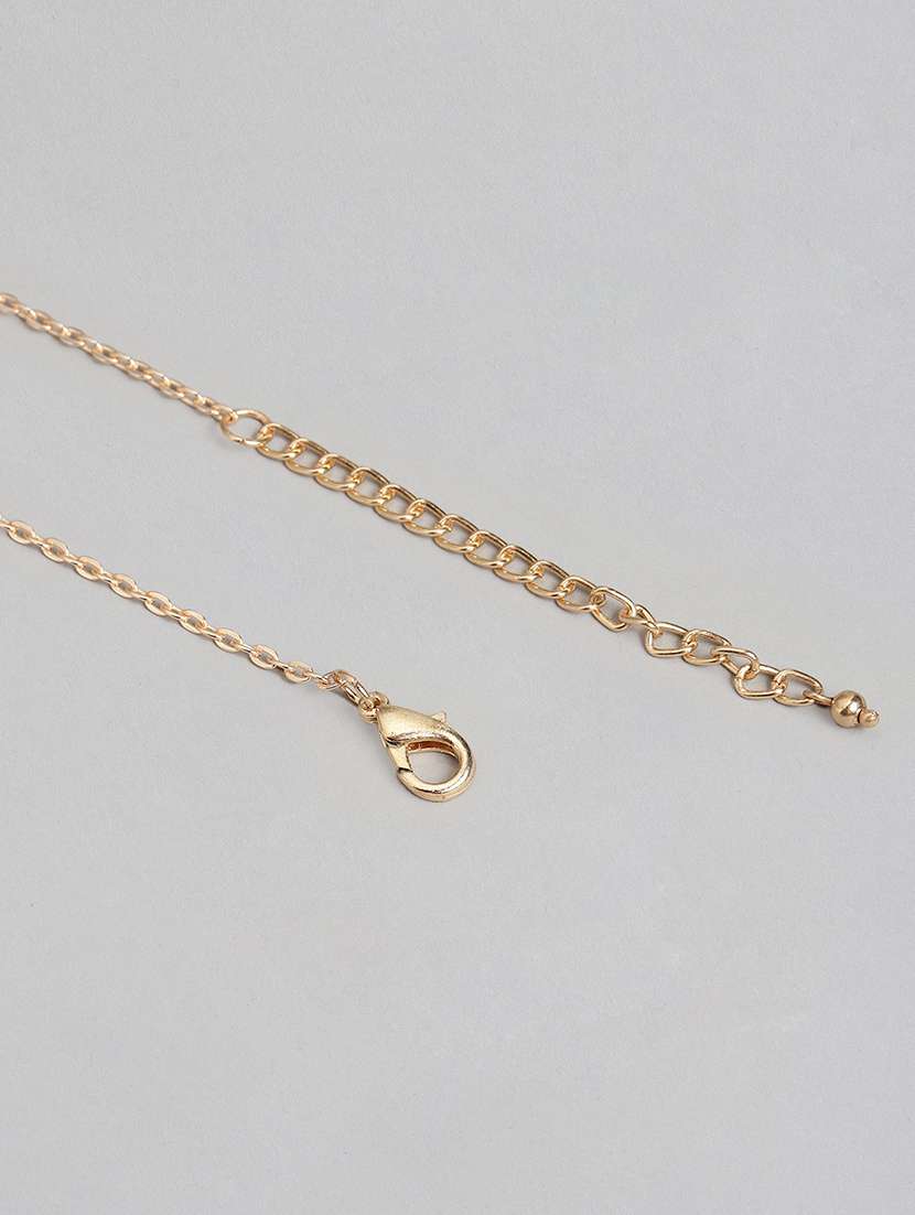 Yellow Metal Choker Necklace