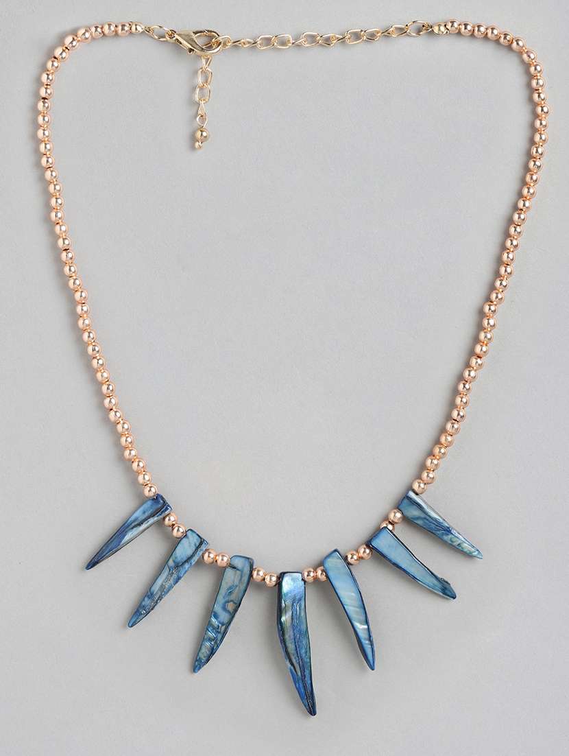 Blue Metal Choker Necklace