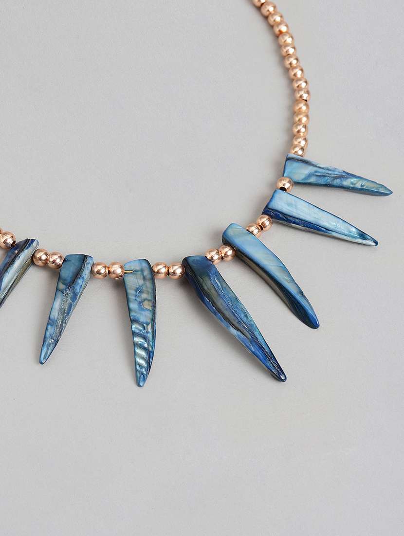 Blue Metal Choker Necklace