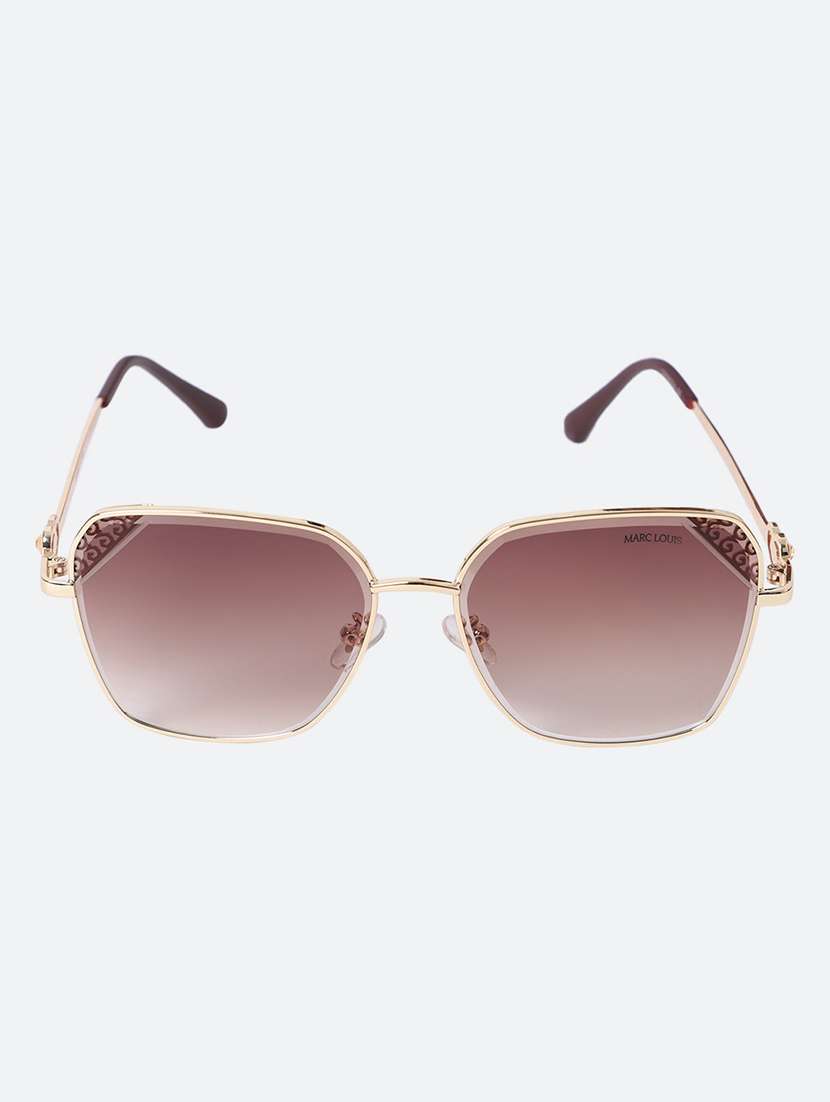 Men Aviator Brown Sunglasses