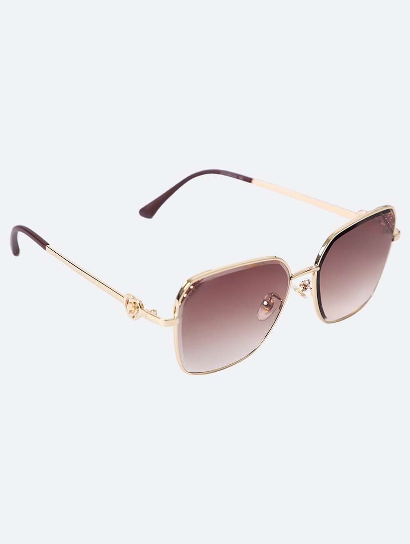 Men Aviator Brown Sunglasses