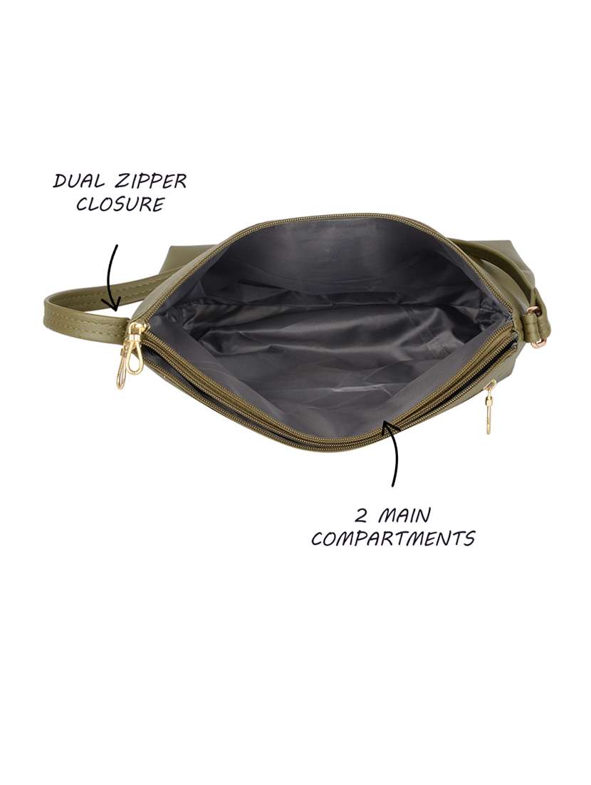 Buy online Solid Regular Sling Bag from bags for Women by Enoki for