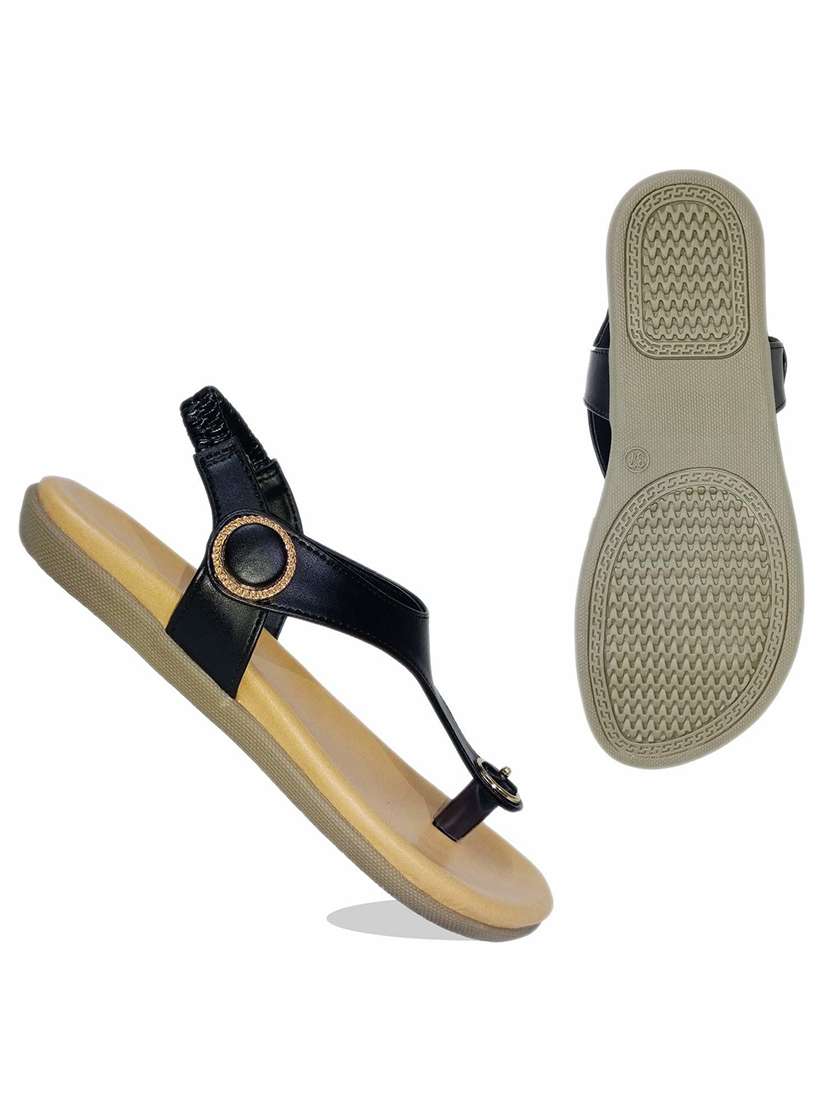 Black T Strap Sandal