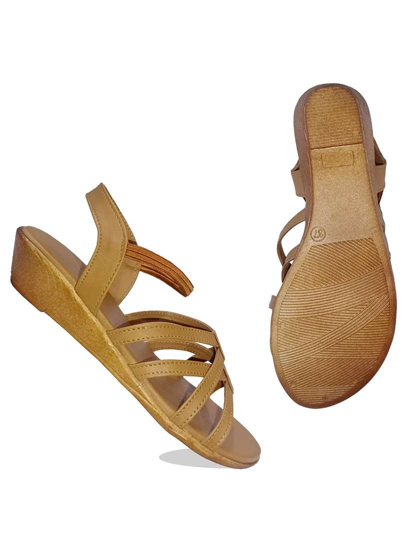 Beige Slip On Sandal
