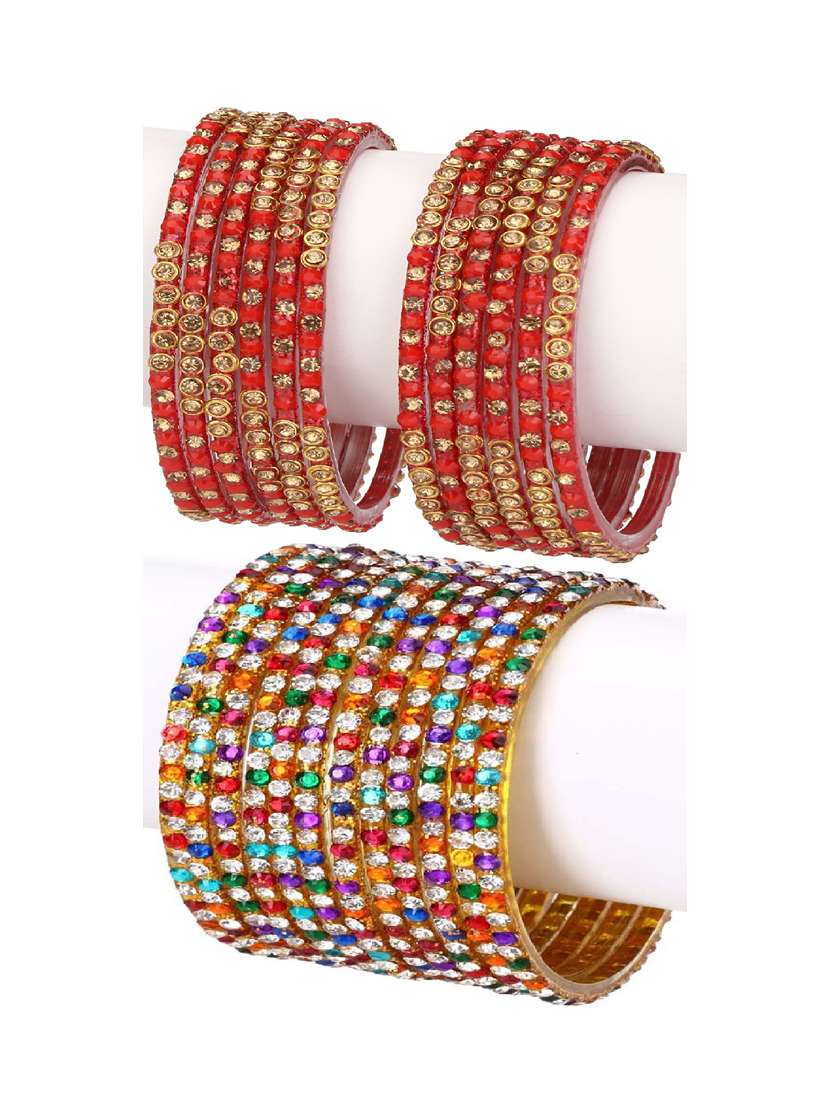 Buy online Multi Colored Glass Bangle from fashion jewellery for Women by Lakshya for ₹349 at 63