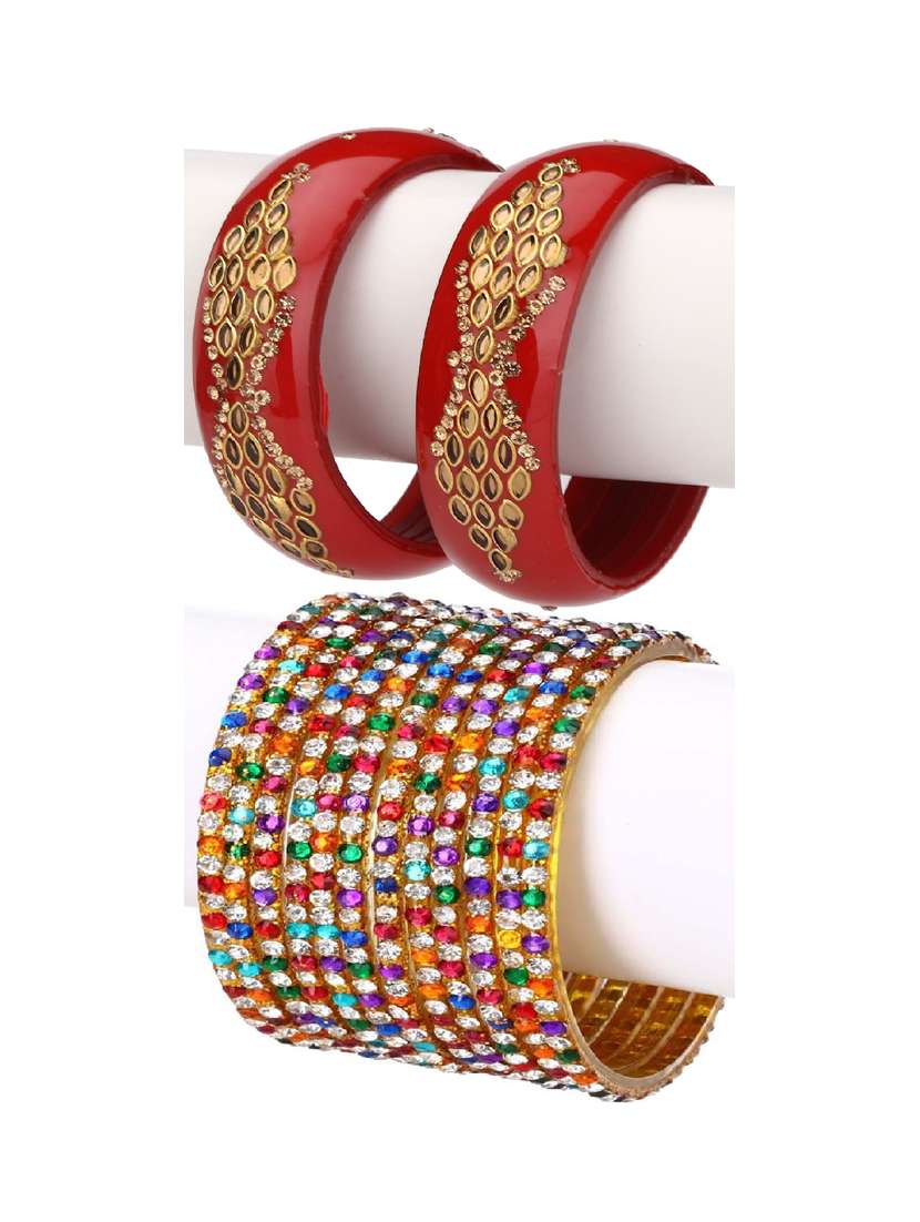 Buy online Multi Colored Glass Bangle from fashion jewellery for Women