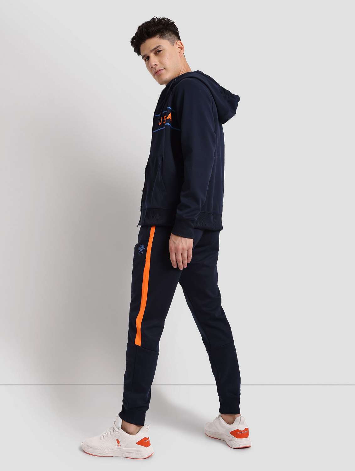 Blue Polyester Joggers Track Pant