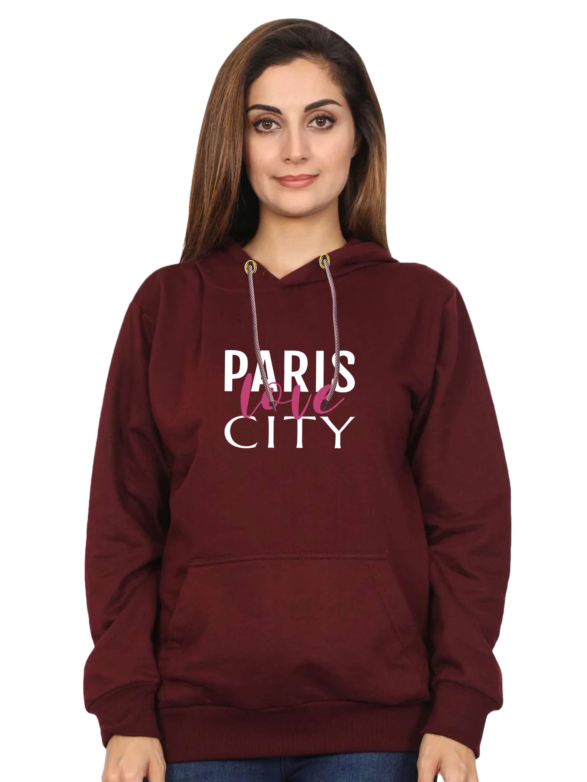 Buy online Maroon Fleece Sweatshirt from winter wear for Women by Amevi for ₹599 at 60 off