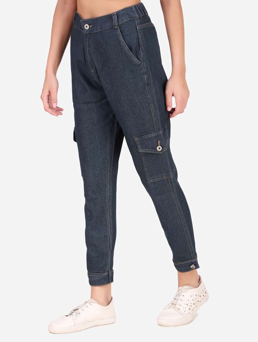 Women Mid Rise Cargo Trouser 