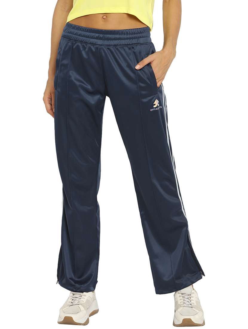 Mid Rise Solid Track Pant