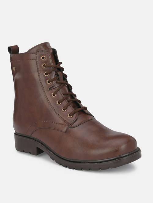 Men Brown Lace Up Sneakers