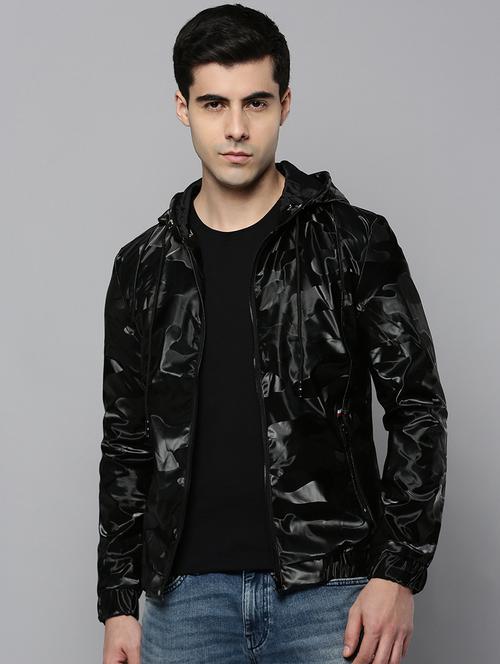 Buy online Black Solid Bomber Jacket from Jackets for Men by