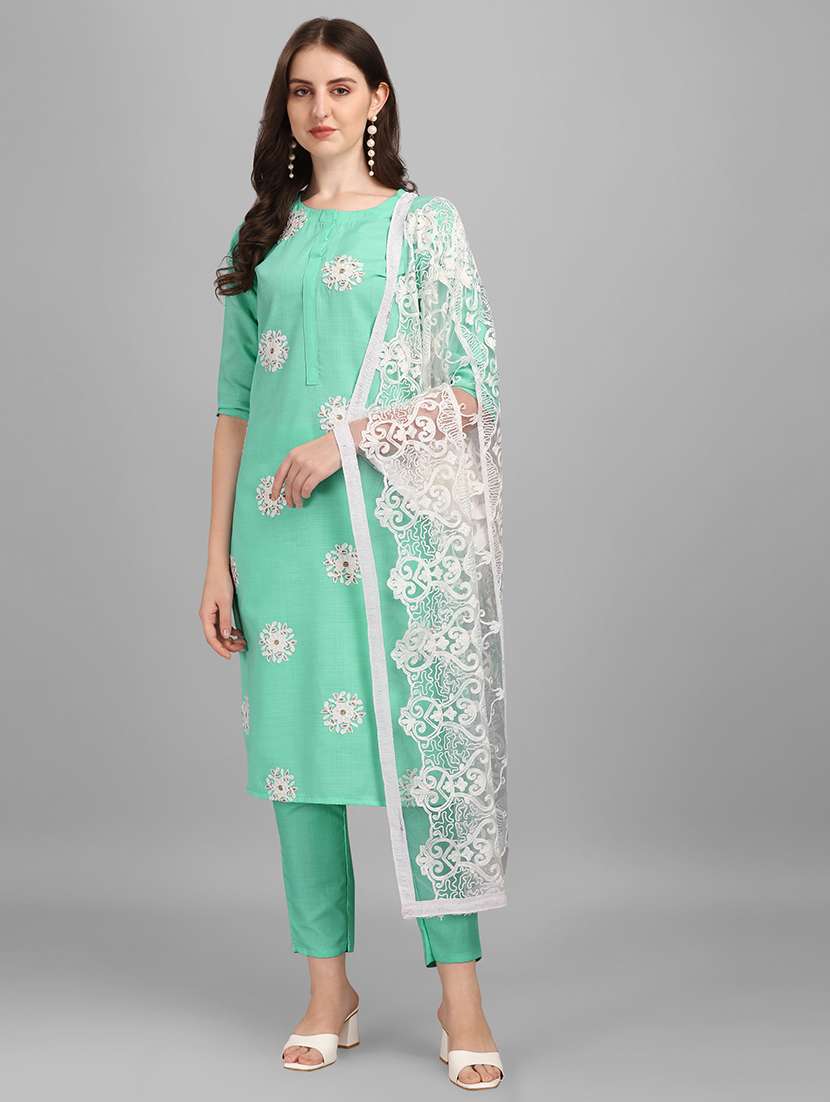 Buy online Printed Kurta Pant Dupatta Set from ethnic wear for Women by