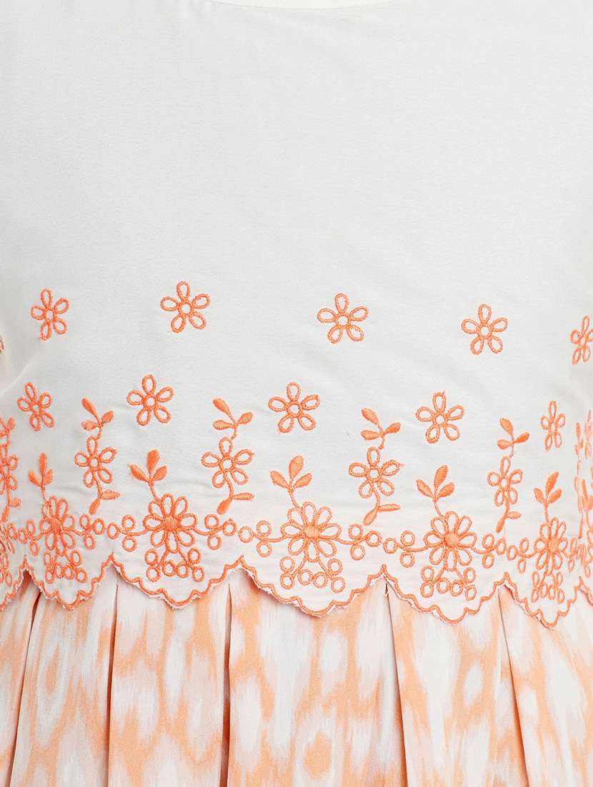 Girls Round Neck Sleeveless Frock