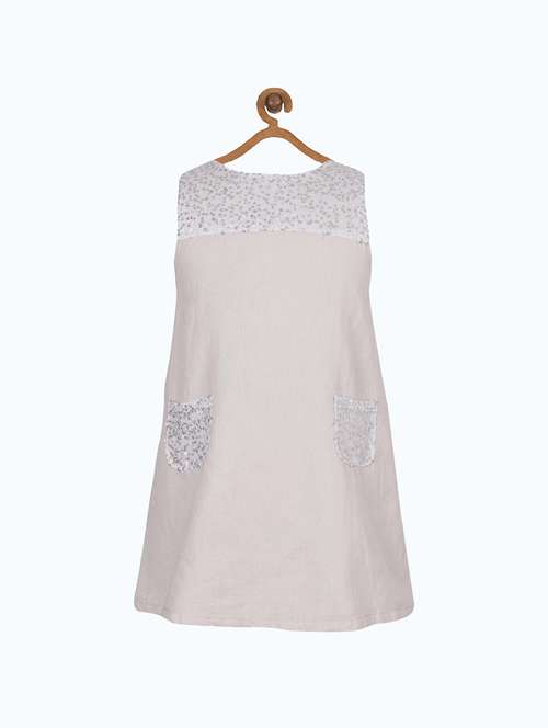 Girls Round Neck Sleeveless Frock