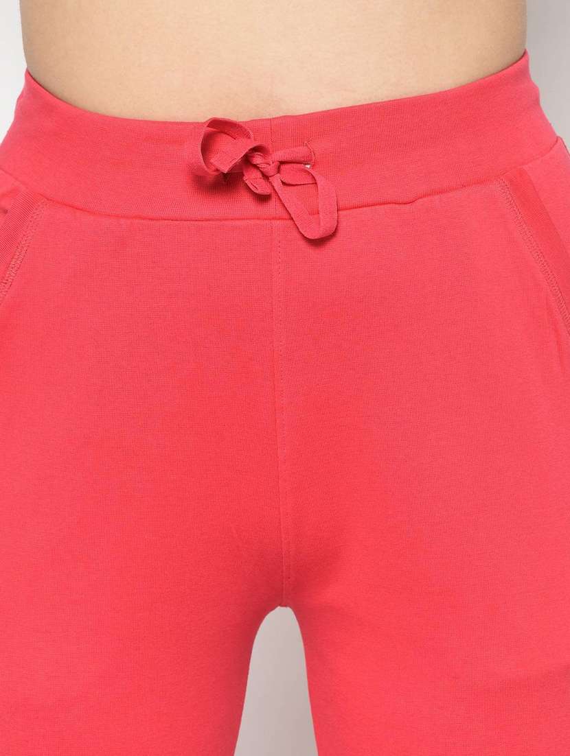 Coral Cotton Blend Track Pant