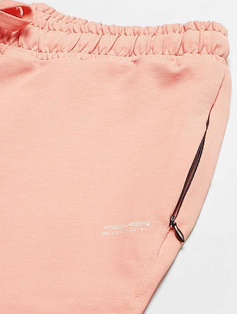 Mid Rise Solid Track Pant