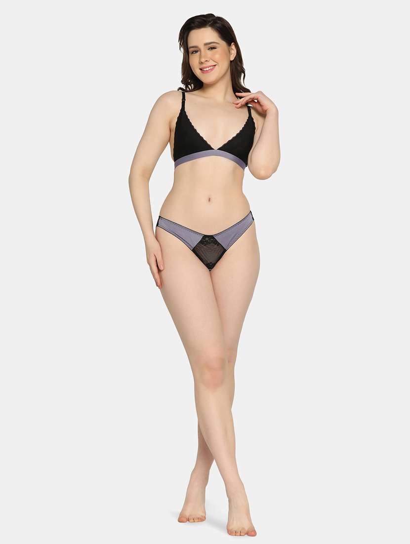 Buy online Black Lace Bras And Panty Set from lingerie for Women by Da Intimo for ₹799 at 38
