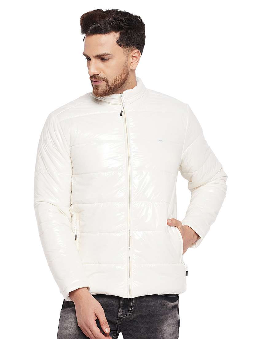 Buy online White Bomber Jacket from Jackets for Men by Okane for ₹2249