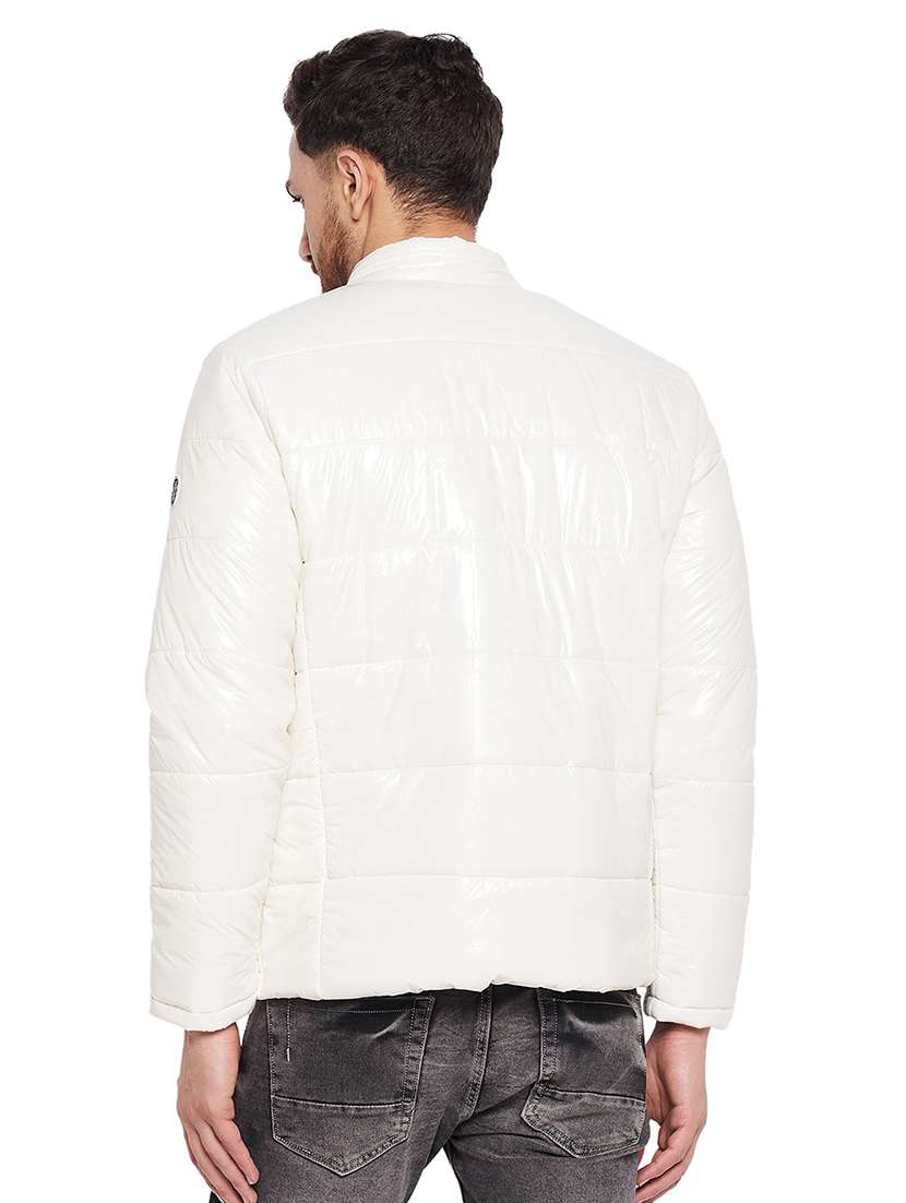 Buy online White Bomber Jacket from Jackets for Men by Okane for ₹2249