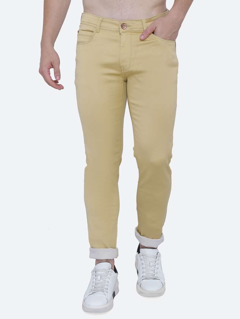Mens Slim Fit Plain Jeans