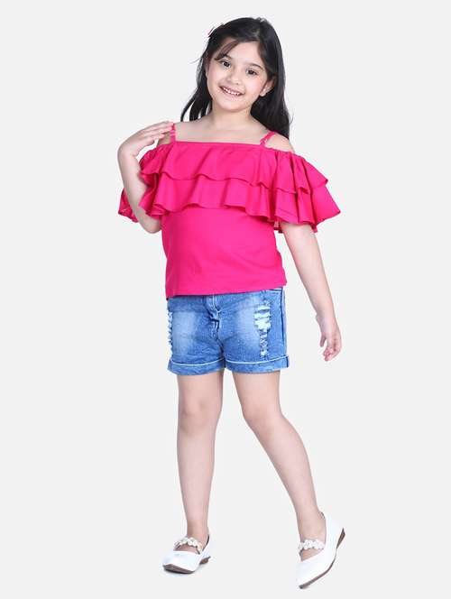 Multi Colored Cotton Shorts Twin Sets