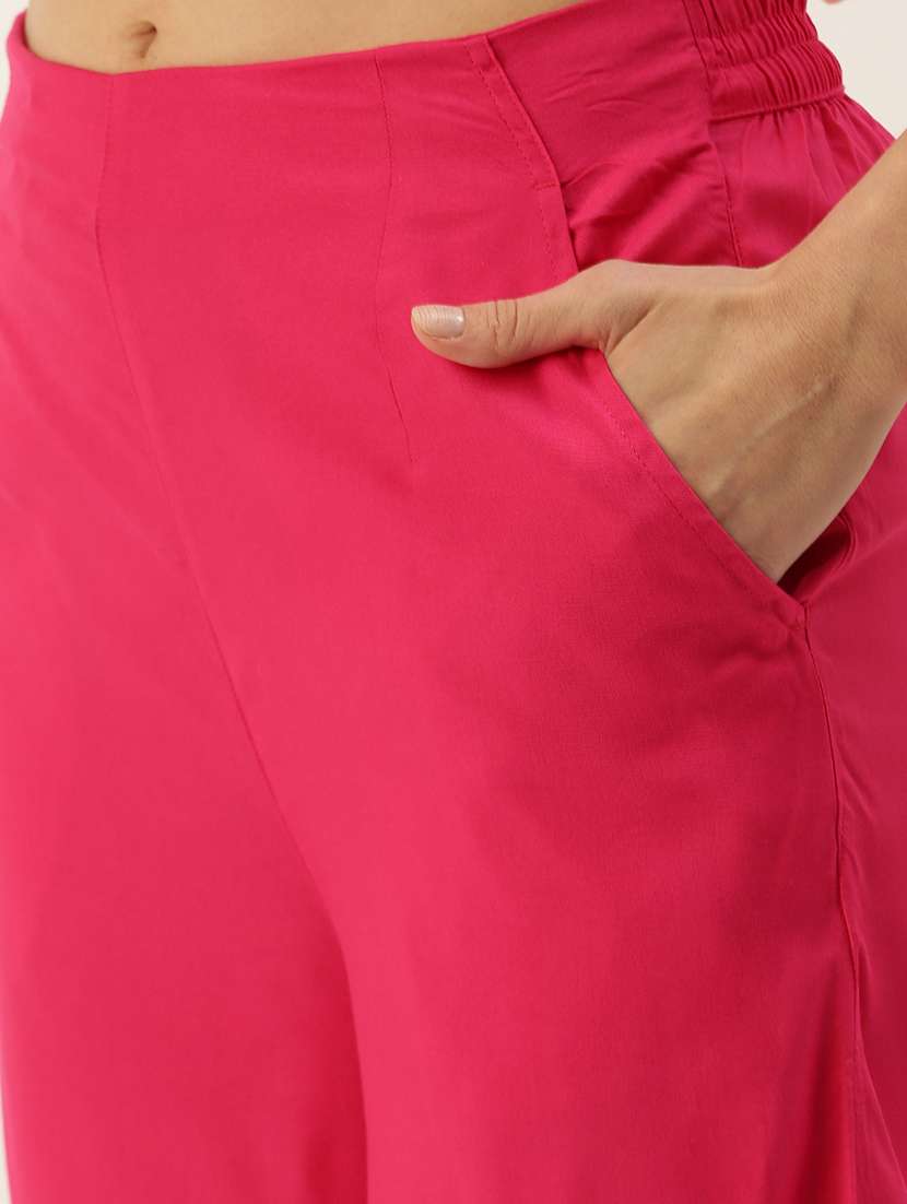 Pink Solid Palazzo
