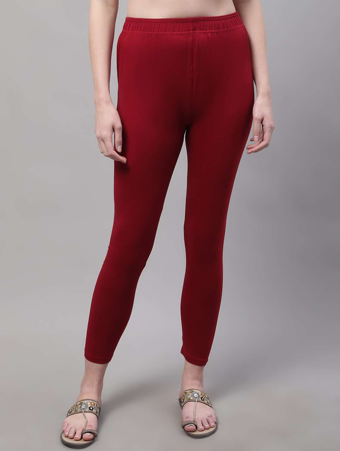Red Cotton Leggings