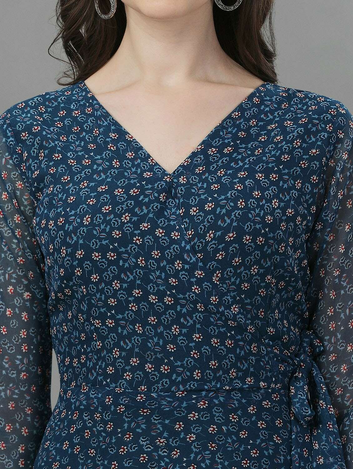 Women's Fit & Flare Self Design Dress