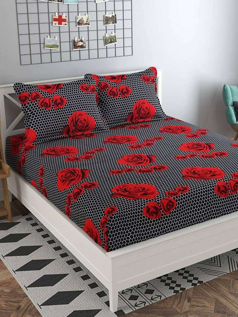 Printed Bed Sheet With Pillow Cover