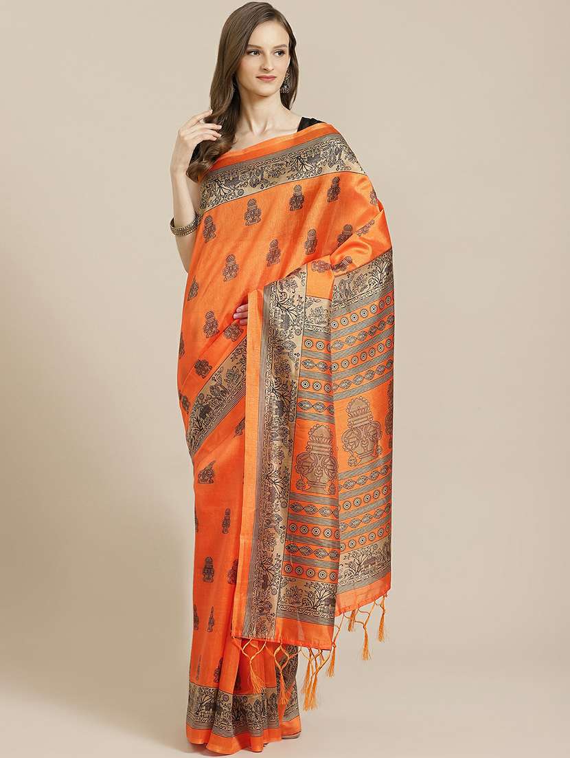 Buy online Art Silk Woven Saree With Blouse from ethnic wear for Women