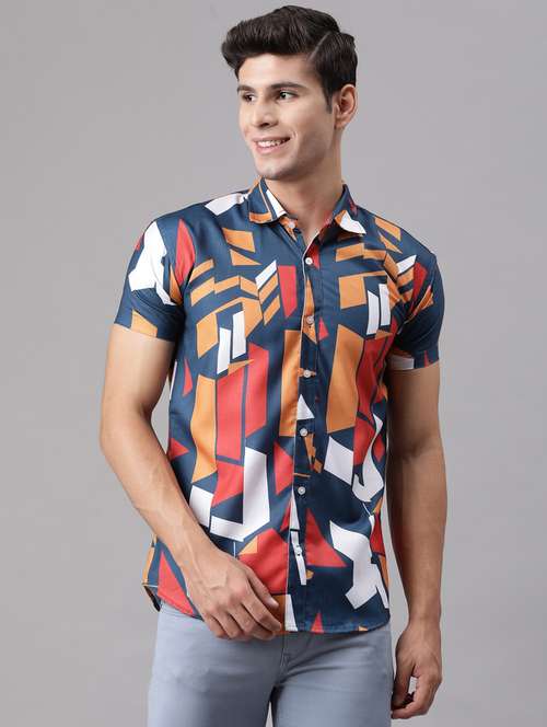 polyester printed shirts for men