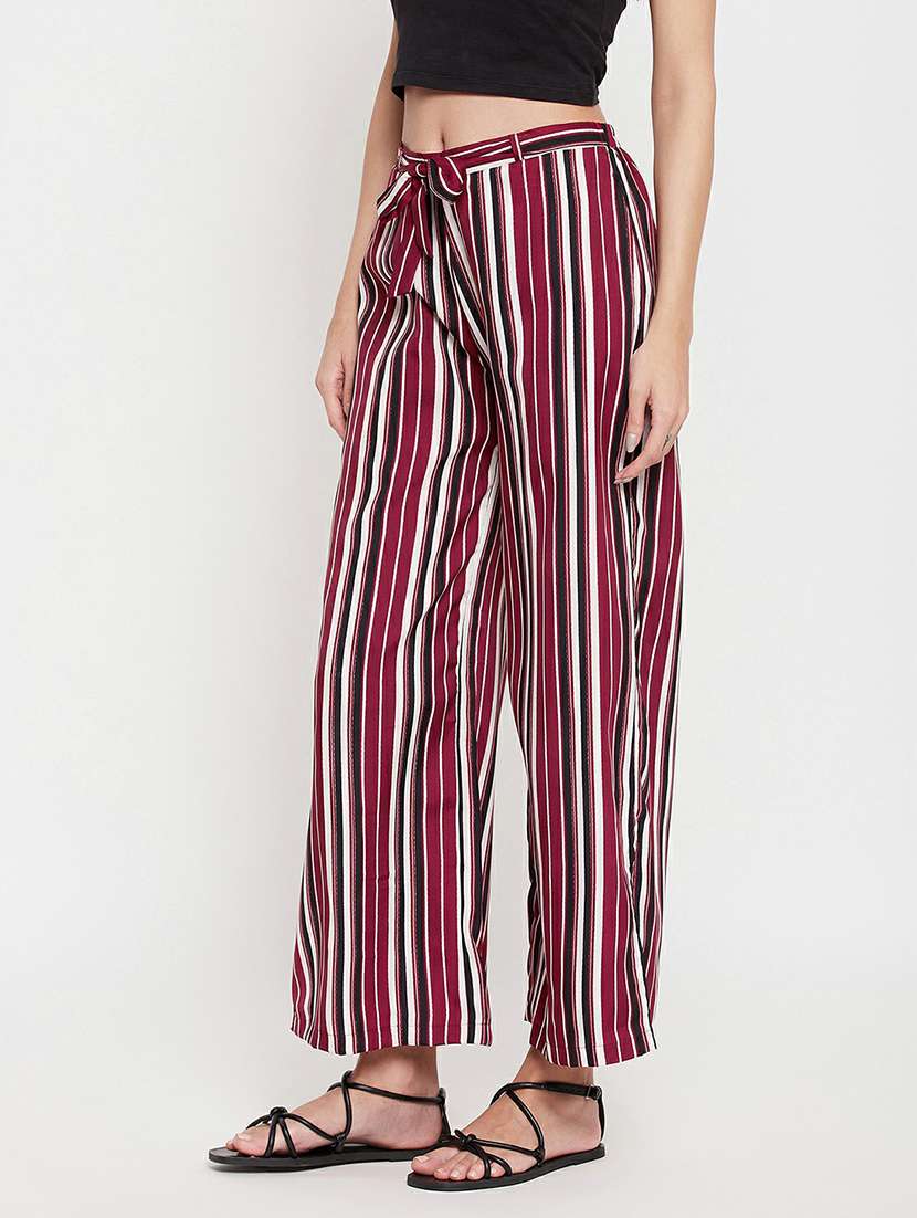 Red Crepe Palazzos