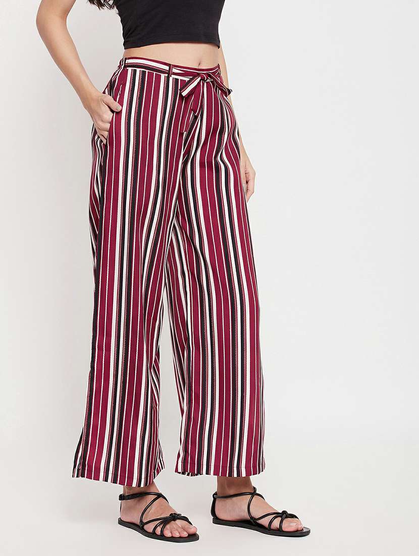 Red Crepe Palazzos