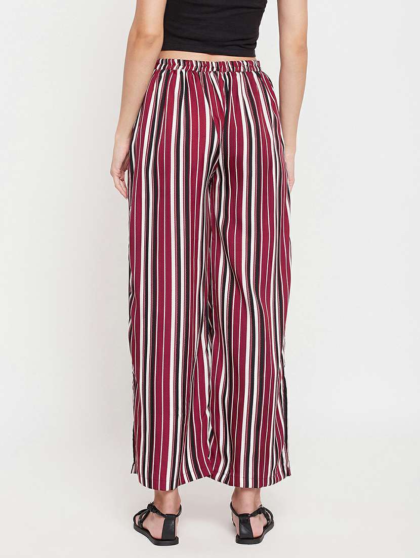 Red Crepe Palazzos