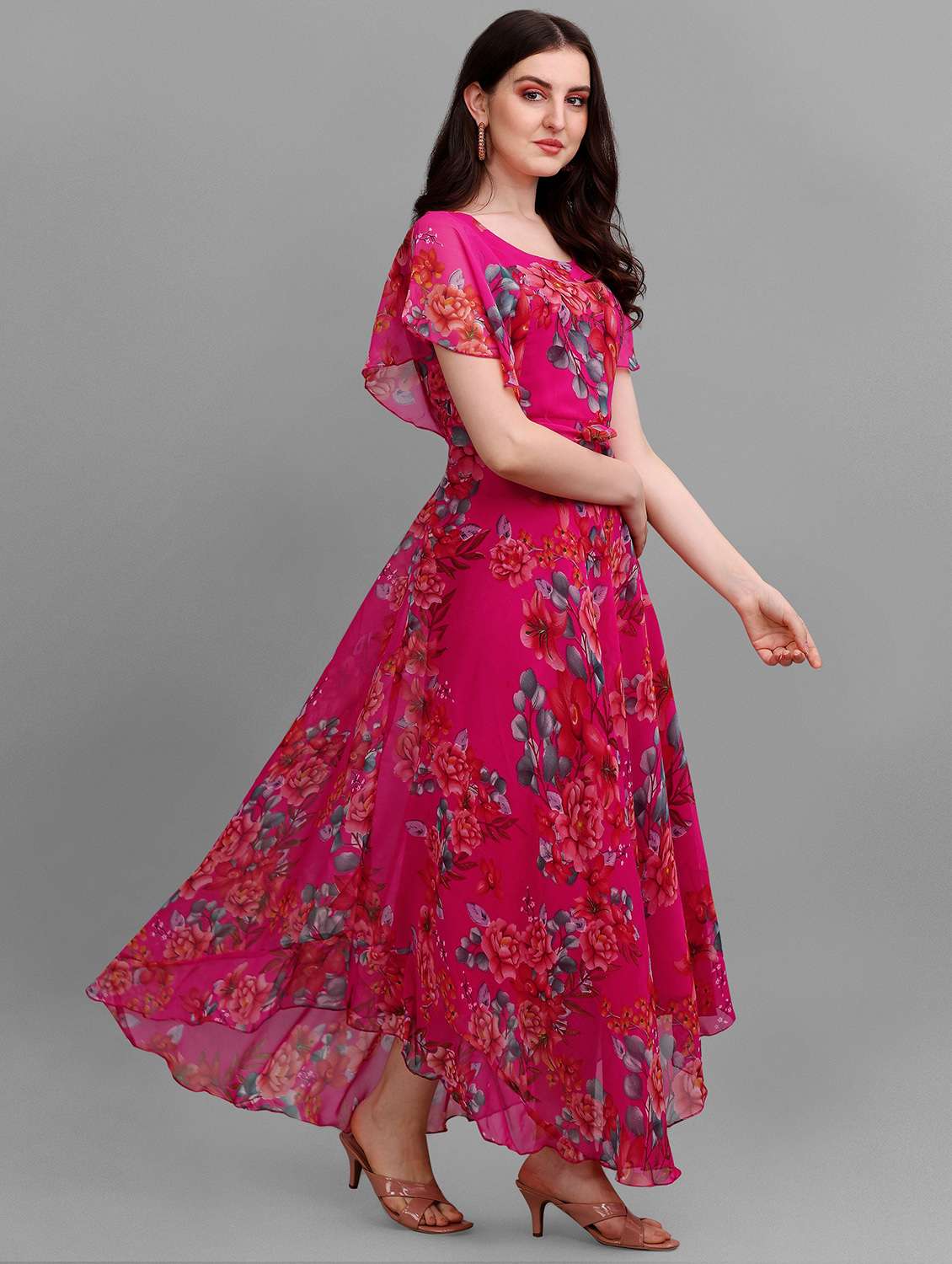 Buy online Women's Fit & Flare Floral Dress from western wear for Women