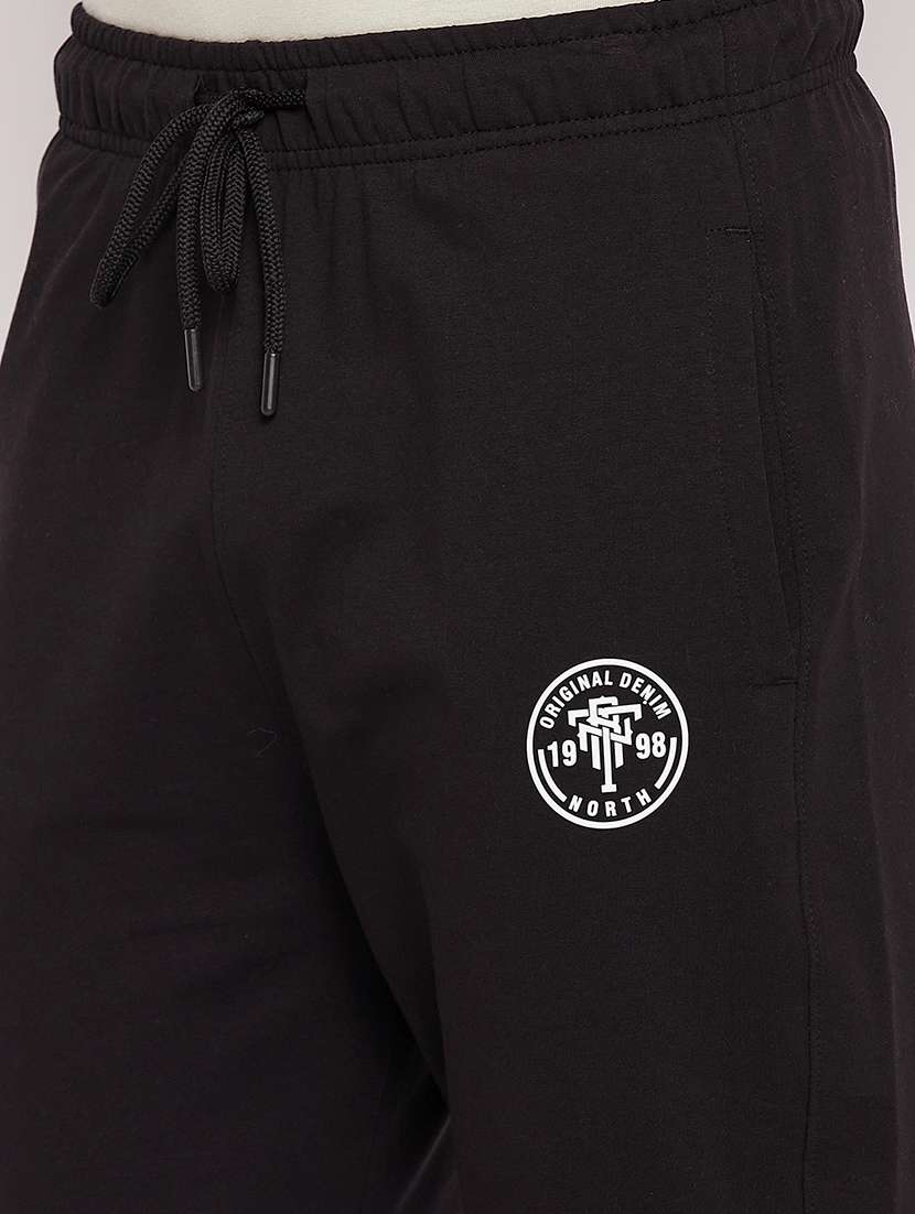 Men Drawstring Waist Solid Full Length Track Pant