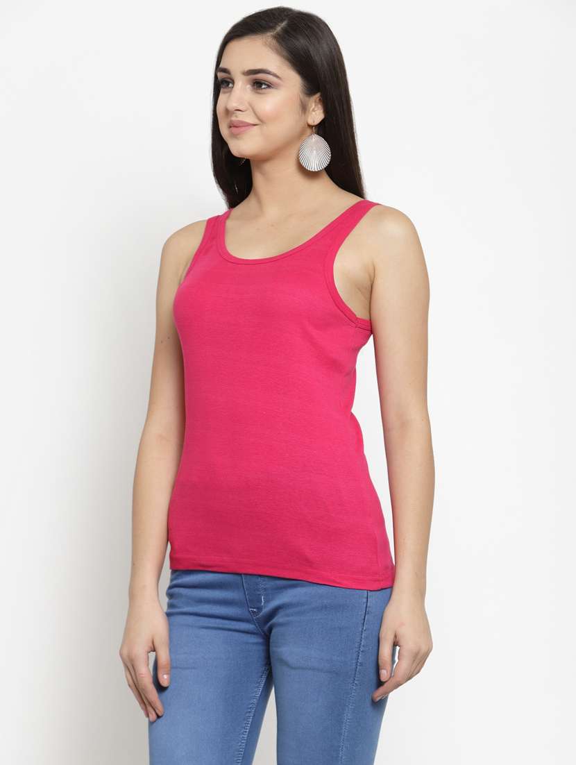 Buy online Women's Tank Top Shoulder Strap Top from western wear for