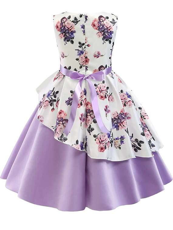 Girls Round Neck Sleeveless Frock