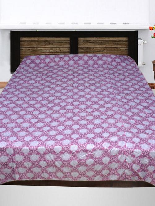 Buy online Baby Pink Polyester Double Blanket from quilts