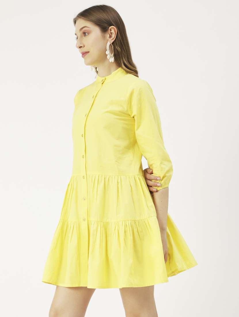 Women's Tiered Dress Solid Dress